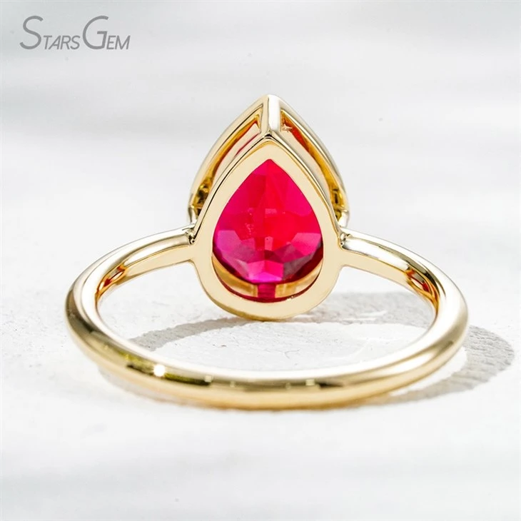 Lab Grown Pigeon Blood Ruby Ring factory
