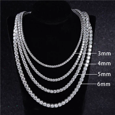 Collar de tenis de diamantes moissanite