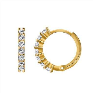Aretes de moissanite huggie